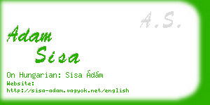 adam sisa business card