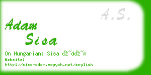 adam sisa business card